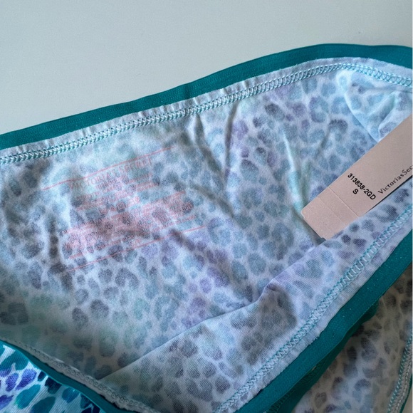 Victoria's Secret VTG Cotton Hiphugger Panty Blue Leopard Small NEW - Picture 2 of 4